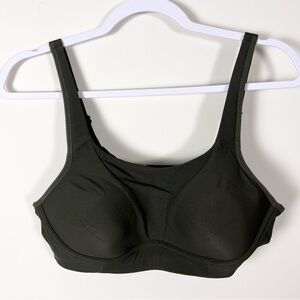 Lululemon Women's Run Times High Support Sports Bra Dark Green Olive Size 36B